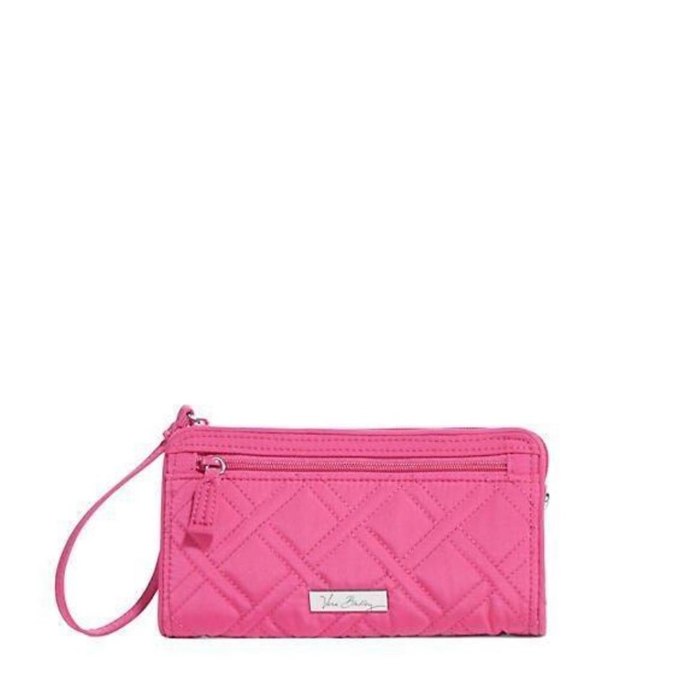 Vera Bradley Front-zip Fuchsia Wristlet